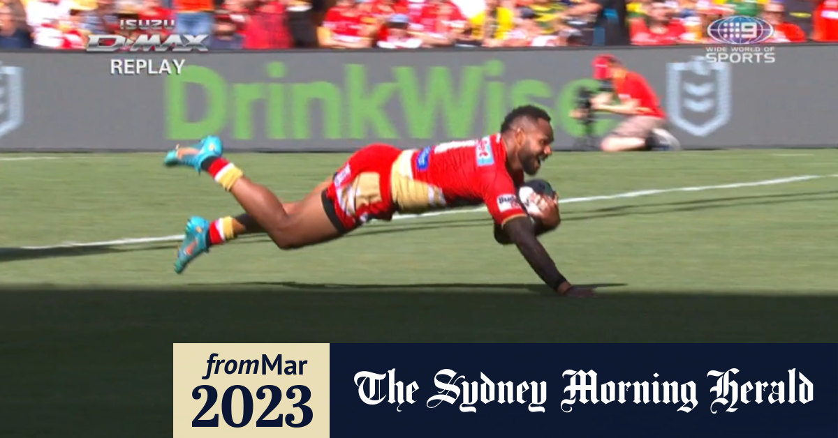 Video: 'The Hammer' scores Dolphins' first NRL try